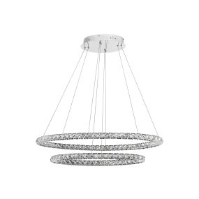 Nova Luce Celine - hanglamp - 85 x 42 x 120 cm - 52W LED incl. - chroom