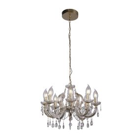 Searchlight Utah - luster - Ø 60 x 150 cm - IP65 - goud en transparant