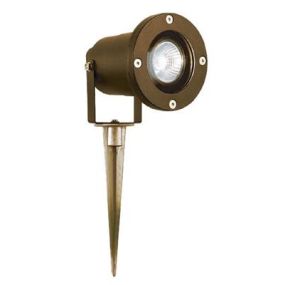 Searchlight Spikey II - grondspot op piek - 13 x 29 cm - IP65 - roestbruin