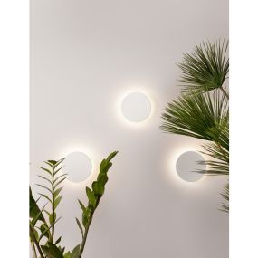 Nova Luce Suite - buiten wandverlichting - Ø 15 x 5 cm - 10W LED incl. - IP54 - wit