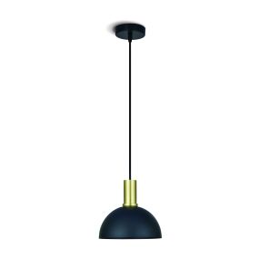 ONE Light E27 Round - hanglamp - Ø 20 x 219,5 cm - zwart