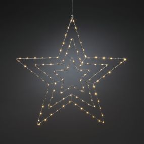 Konstsmide kerstverlichting - ster - 66 x 5 x 64 cm - zilver