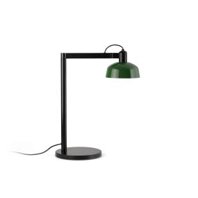 Faro Tatawin - tafellamp - 25 x 45,4 x 57,5 cm - satijnzwart en glansgroen