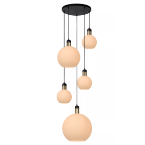 Lucide Julius - hanglamp - Ø 65 x 220 cm - opaal