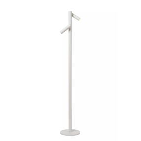 Lucide Antrim - Oplaadbare Leeslamp 2L - 3 x 20 x 120 cm - 2 x 2,2W dimbare LED incl. - IP54 - Met draadloos oplaadstation - wit