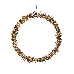 Konstsmide kerstverlichting - LED kerstkrans - Ø 50 x 5 cm - IP44 - zwart