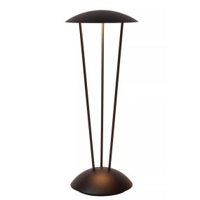 Lucide Renee - oplaadbare tafellamp - Ø 12,3 x 31 cm - 2,2W dim to warm LED incl. - IP54 - zwart