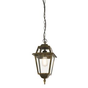 Searchlight New Orleans - buiten hanglamp - Ø 20,2 x 95 cm - IP44 - zwart goud