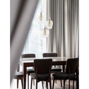 Nova Luce Filo - hanglamp - Ø 30 x 120 cm - chroom en goud