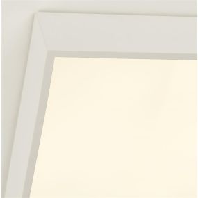 Searchlight Zeus - plafondlamp - 30 x 30 x 6 cm - 16W LED incl. - IP44 - wit en opaal
