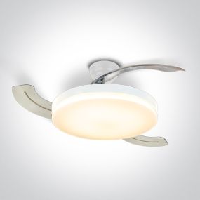 ONE Light Transparent Blades - plafondventilator met licht en afstandsbediening - Ø 105 x 33 cm - 32W LED incl. - wit