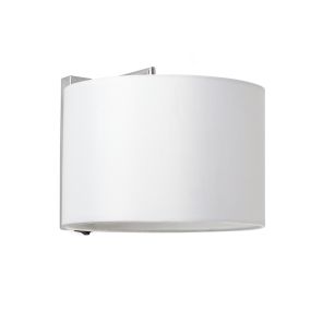 Faro Sahara - wandverlichting met schakelaar - 20 x 25 x 21 cm - wit en chroom