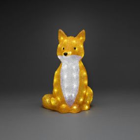 Konstsmide kerstverlichting - vos - 25,5 x 24 x 40 cm - IP44 - oranje en wit
