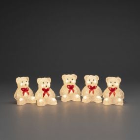 Konstsmide kerstverlichting - beren - 10 x 8 x 12 cm - IP44 - transparant