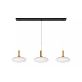 Lucide Singala 3L - hanglamp - 126 x 30 x 169 cm - opaal en goud