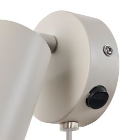 Nordlux Explore - wandlamp met schakelaar -  Ø 8 x 14,5 cm - beige