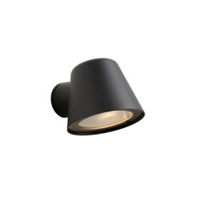 Lucide Dingo - buiten wandlamp - 11,5 x 14,5 x 9 cm - 5W dimbare LED incl. - IP44 - antraciet