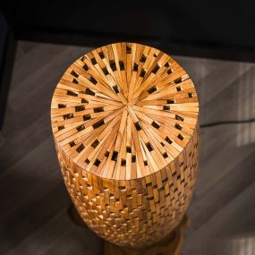 Vico M Bars - vloerlamp - Ø 40 x 145 cm - lichtbruin
