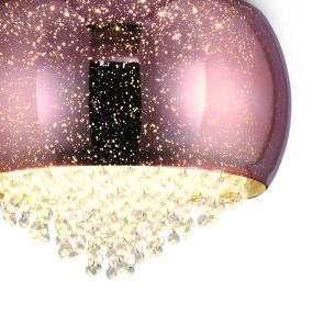 ONE Light Modern Glass Art Range - plafondverlichting - Ø 28 x 20 cm - koper
