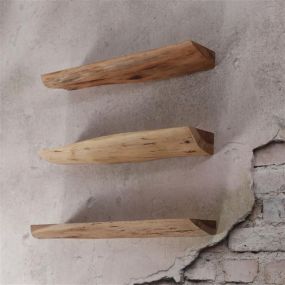 Vico Natural Edge - wandschap set van 3 - 60 x 13 x 4 cm - acaciahout