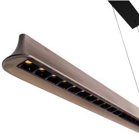 Maxlight Jo-Jo - hanglamp - 124 x 6 x 195 cm - 38W LED incl. - 2700K-5500K - grijs en zwart