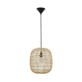 Nova Luce Melody - hanglamp - Ø 30,5 x 215 cm - lichtbruin