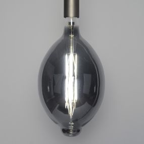 Vico LED filament lamp dimbaar - Ø 18 x 33 cm - E27 - 8W - 2700K - gerookt grijs