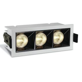 ONE Light Mirror Square Boxes - inbouwspot - 130 x 54 mm, 124 x 45 mm inbouwmaat  - 12W LED incl. - wit