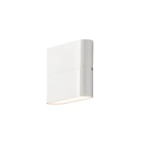 Konstsmide Chieri - buiten wandlamp - 11 x 3 x 9 cm - 6W LED incl. - IP54 - wit