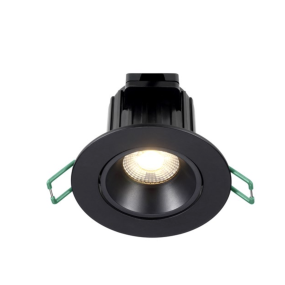 Sylvania Start Spot - inbouwspot - Ø 86 mm, 72 mm inbouwmaat - 9W dimbare LED incl. - IP44 - 2700K - zwart