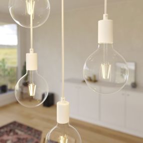 Creative Cables - hanglamp 7L - 67,5 x 130 cm - wit