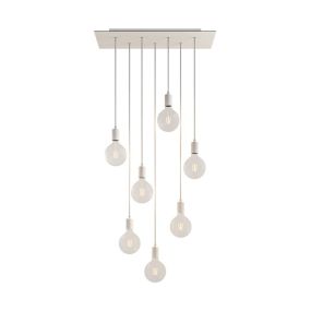 Creative Cables - hanglamp 7L - 67,5 x 130 cm - wit
