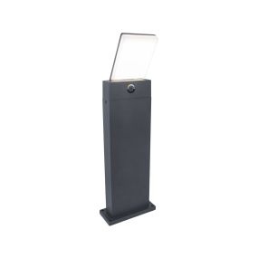 Lutec Pano - tuinpaal - 20 x 15,6 x 63,5 cm - 17,5W LED incl. - IP54 - donkergrijs