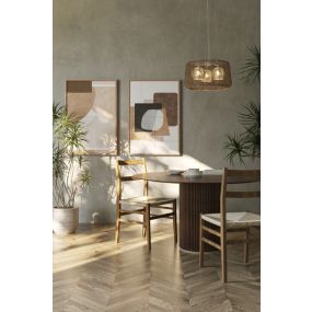 Maxlight Koshi - hanglamp - Ø 47 x 120 cm - wit en lichtbruin