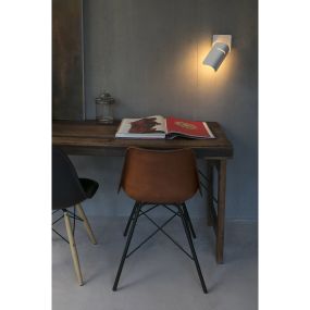 Faro Smile - wandverlichting met schakelaar - 12 x 13,2 x 19,5 cm - mat wit