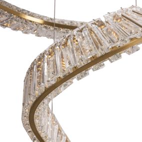 Maxlight Charme - hanglamp - Ø 60 x 200 cm - 60W LED incl. - geborsteld goud
