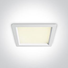 ONE Light UGR19 Office Range - inbouwspot - 145 x 145 mm, 130 x 130 mm inbouwmaat - 15W LED incl. - IP44 - wit