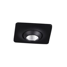 Dobac Yuca Square Tilted - inbouwspot 1L - 55 x 55 mm, Ø 45 mm inbouwmaat - 3W LED incl. - zwart