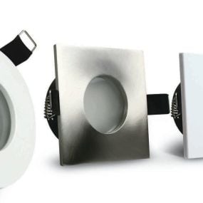 ONE Light Bathroom Range - inbouwspot - 85 x 85 mm, Ø 70 mm inbouwmaat - IP44 - geborsteld chroom