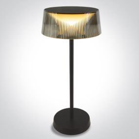 ONE Light Portable Table Lights - oplaadbare tafellamp - Ø 15,4 x 37 cm - 2W dimbare LED incl. - IP44 - zwart