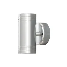 Konstsmide Monza Double - buiten wandlamp - 6 x 10 x 13 cm - 6W LED incl. - IP54 - geanodiseerd zilver