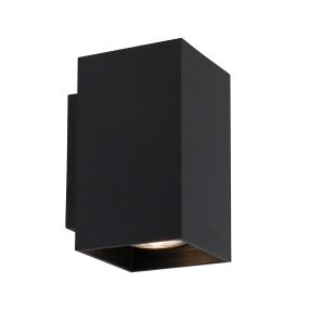 Zuma Line Sandy WL Square - wandverlichting - 8 x 10 x 14 cm - zwart