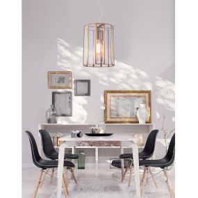 Nova Luce Celso - hanglamp - Ø 28 x 120 cm - antiek metaal