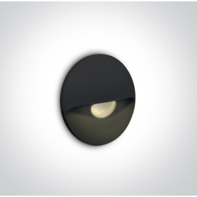 ONE Light Indoor Decorative Wall Recessed - inbouw wandverlichting - Ø 2,5 x 3,5 cm - 1W dimbare LED incl. - zwart