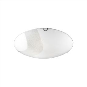 Nova Luce Quale - plafondverlichting - Ø 40 x 8 cm - wit en chroom