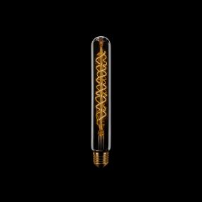 ETH Tube Spiral LED Filament - Ø 3 x 18,5 cm - E27 - 3 stappen dimbaar - 7W - 2200K – gerookt