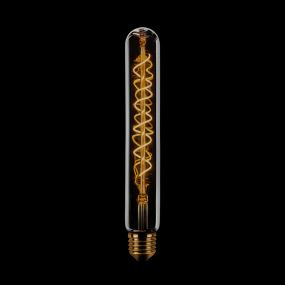 ETH Tube Spiral LED Filament - Ø 3 x 18,5 cm - E27 - 3 stappen dimbaar - 7W - 2200K – gerookt