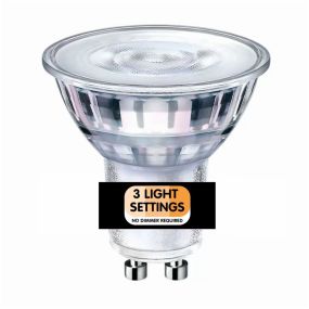 ETH LED Sceneswitch + Memory - GU10 - 5W - 3-stappen dimbaar - 2700K/2500K/2200K - transparant