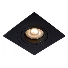 Lucide Tube Square - inbouwspot - Ø 90 mm, 79 mm inbouwmaat - zwart