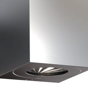 Nordlux Canto Kubi 2 - buiten wandverlichting - 8,7 x 10,4 x 10 cm - 2 x 6W LED incl. - IP44 - roestvrij staal